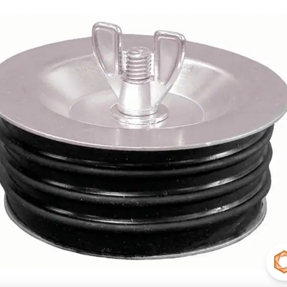 JONES STEPHENS 4 in. Size x 1-7/8 in. Height Mechanical Test Plug with Gal